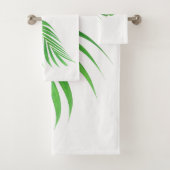 Palm Leaves Design Bath Towel Set Bad Handdoek (Insitu)