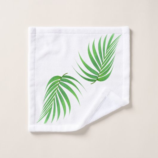 Palm Leaves Design Bath Towel Set Bad Handdoek (Wasdoekje)