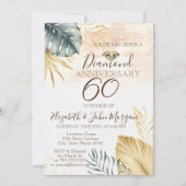Palm Leaves Diamond, Confetti Wedding Jubileum Kaart (Voorkant)