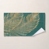 Palm Leaves Finesse Line Art met Gold Foil #4 Bad Handdoek (Handdoek)