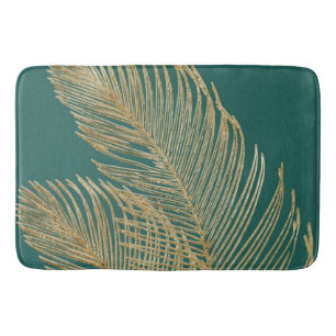 Palm Leaves Finesse Line Art met Gold Foil #4 Badmat