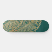 Palm Leaves Finesse Line Art met Gold Foil #4 Persoonlijk Skateboard (Horizontaal)