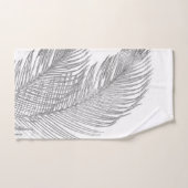 Palm Leaves Finesse Line Art met Silver Foil #1  Bad Handdoek (Handdoek)
