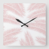 Palm Leaves Finesse Patroon 3 Vierkante Klok (Voorkant)