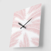 Palm Leaves Finesse Patroon 3 Vierkante Klok (Hoek)