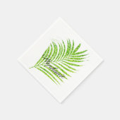 Palm Leaves Glittery Green Aangepaste naam Schatti Servet (Hoek)