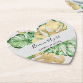 Palm Leaves Goud Tropisch Goud Zand Kartonnen Onderzetters (Gekanteld)