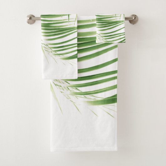 Palm Leaves Green Vibes #9 Bad Handdoek (Insitu)