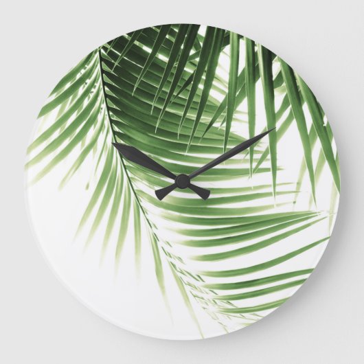 Palm Leaves Green Vibes #9 Grote Klok (Voorkant)