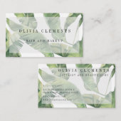 Palm Leaves Greenery Modern Visitekaartje (Voorkant / Achterkant)