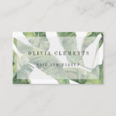 Palm Leaves Greenery Modern Visitekaartje (Voorkant)