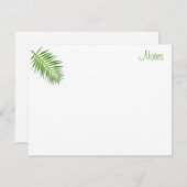 Palm Leaves Handschrift Modern Elegant Sjabloon (Voorkant / Achterkant)