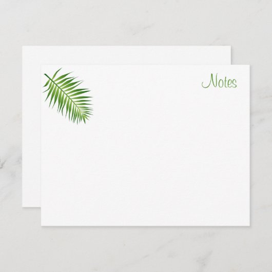 Palm Leaves Handschrift Modern Elegant Sjabloon (Voorkant / Achterkant)
