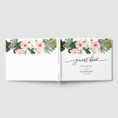 Palm Leaves Hibiscus Tropisch Bruiloft Gastenboek (Volledig)