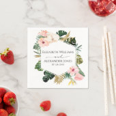 Palm Leaves Hibiscus Tropische bruiloft servetten (Insitu)