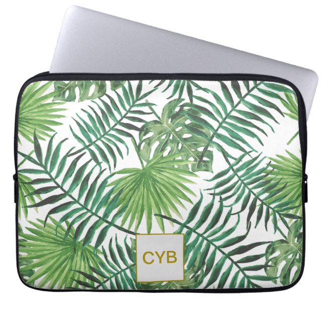 Palm Leaves-laptophoes Laptop Sleeve (Voorkant)