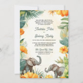 Palm Leaves Marigold Elephant Zuid-Indiase bruilof Kaart (Voorkant)