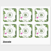 Palm Leaves Monogrammed Sticker (Vel)