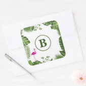 Palm Leaves Monogrammed Sticker (Envelop)