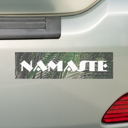 Palm Leaves Namaste Bumpersticker (Op auto)