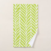 Palm Leaves Patroon Chartreuse Groen Bad Handdoek (Handdoek)