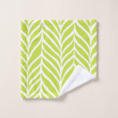 Palm Leaves Patroon Chartreuse Groen Bad Handdoek (Wasdoekje)