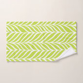 Palm Leaves Patroon Chartreuse Groen Bad Handdoek (Handdoek)