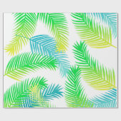 Palm Leaves Patroon Wrapping Papier – Tropische Gi (Vlak)
