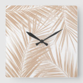 Palm Leaves Pattern Dream 6 #tropisch#kunst Vierkante Klok (Voorkant)