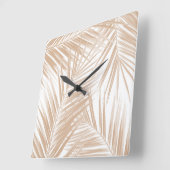 Palm Leaves Pattern Dream 6 #tropisch#kunst Vierkante Klok (Hoek)