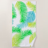 Palm Leaves Pattern Strandlaken – Tropische Botani (Voorkant)
