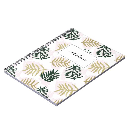Palm Leaves Personalized Notitieboek (Linkerzijde)