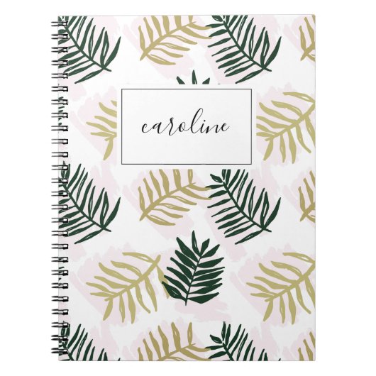 Palm Leaves Personalized Notitieboek (Voorkant)