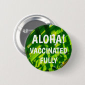 Palm Leaves Pset, Kapaa, Kauai Aloha gevaccineerd Ronde Button 5,7 Cm (Voorkant /achterkant)