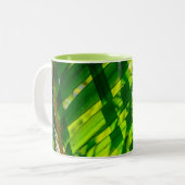 Palm Leaves Pset, Kapaa, Kauai, Hawaii Tweekleurige Koffiemok (Voorkant links)