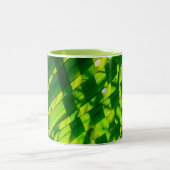 Palm Leaves Pset, Kapaa, Kauai, Hawaii Tweekleurige Koffiemok (Center)