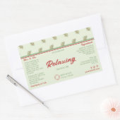 Palm Leaves Retro Cosmetica Flessenwikkellabel Rechthoekige Sticker (Envelop)