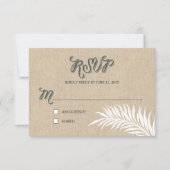 Palm Leaves RSVP/Wedding Response Cards RSVP Kaartje (Voorkant)