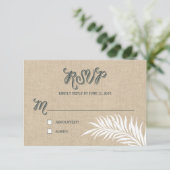 Palm Leaves RSVP/Wedding Response Cards RSVP Kaartje (Staand voorkant)