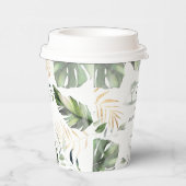 Palm Leaves Safari Giraffe Oerwoud Baby shower Papieren Bekers (Rechts)