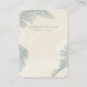 Palm Leaves Sieraden Display Kaart Visitekaartje (Voorkant)
