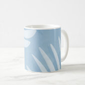 Palm Leaves Trio Sky Blue Coffee Mok (Voorkant rechts)