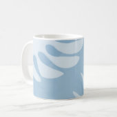 Palm Leaves Trio Sky Blue Coffee Mok (Voorkant links)