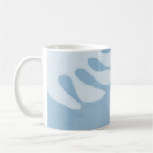 Palm Leaves Trio Sky Blue Coffee Mok (Links)