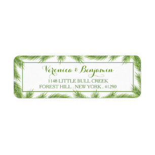 Palm Leaves Tropical Beach Wedding Etiket