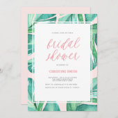 Palm Leaves Tropical Bridal Shower Kaart (Voorkant / Achterkant)