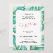Palm Leaves Tropical Bridal Shower Kaart (Voorkant)