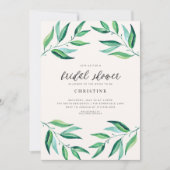 Palm Leaves Tropical Bridal Shower Kaart (Voorkant)