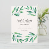 Palm Leaves Tropical Bridal Shower Kaart (Staand voorkant)
