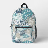 Palm leaves tropical foliage beach vibe exotic bedrukte rugzak (Voorkant)